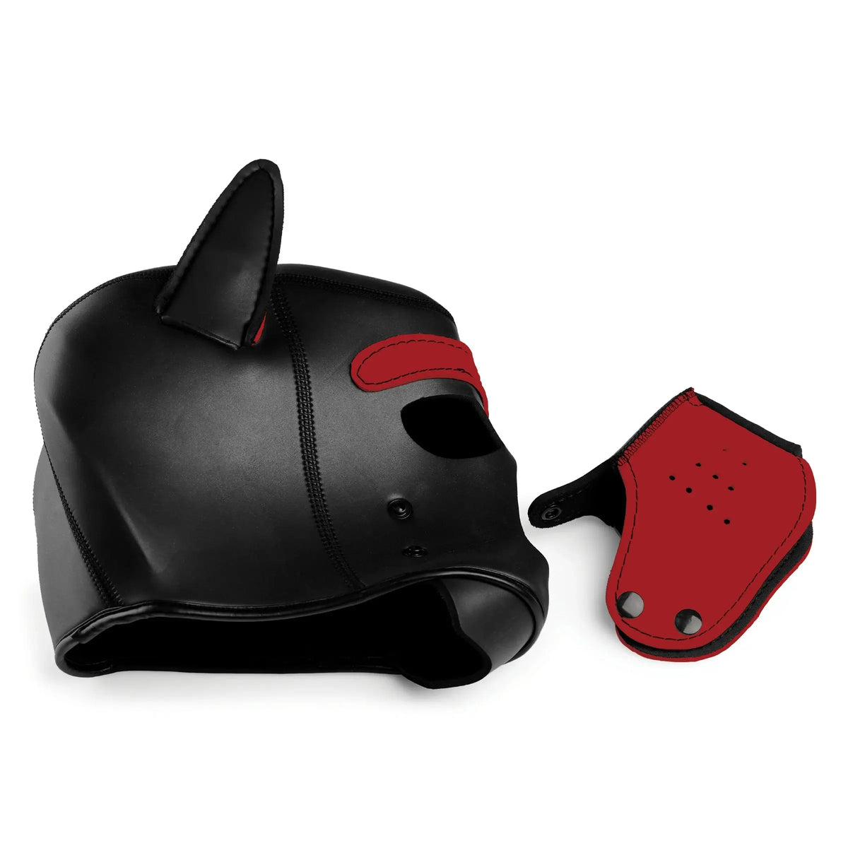 XR Brands® Brands Master Series Spike Neoprene Puppy Hood | Snap-On Muzzle Adjustable Ears Petplay