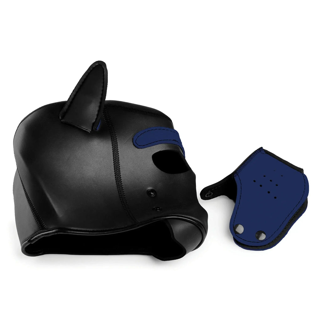 XR Brands® Brands Master Series Spike Neoprene Puppy Hood | Snap-On Muzzle Adjustable Ears Petplay