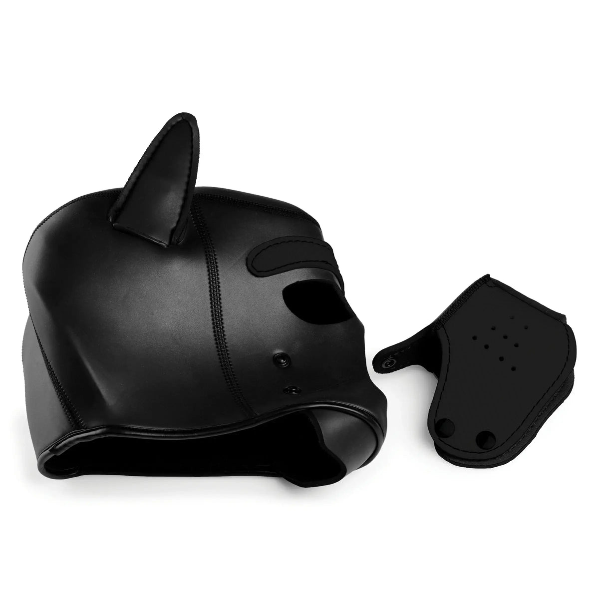 XR Brands® Brands Master Series Spike Neoprene Puppy Hood | Snap-On Muzzle Adjustable Ears Petplay