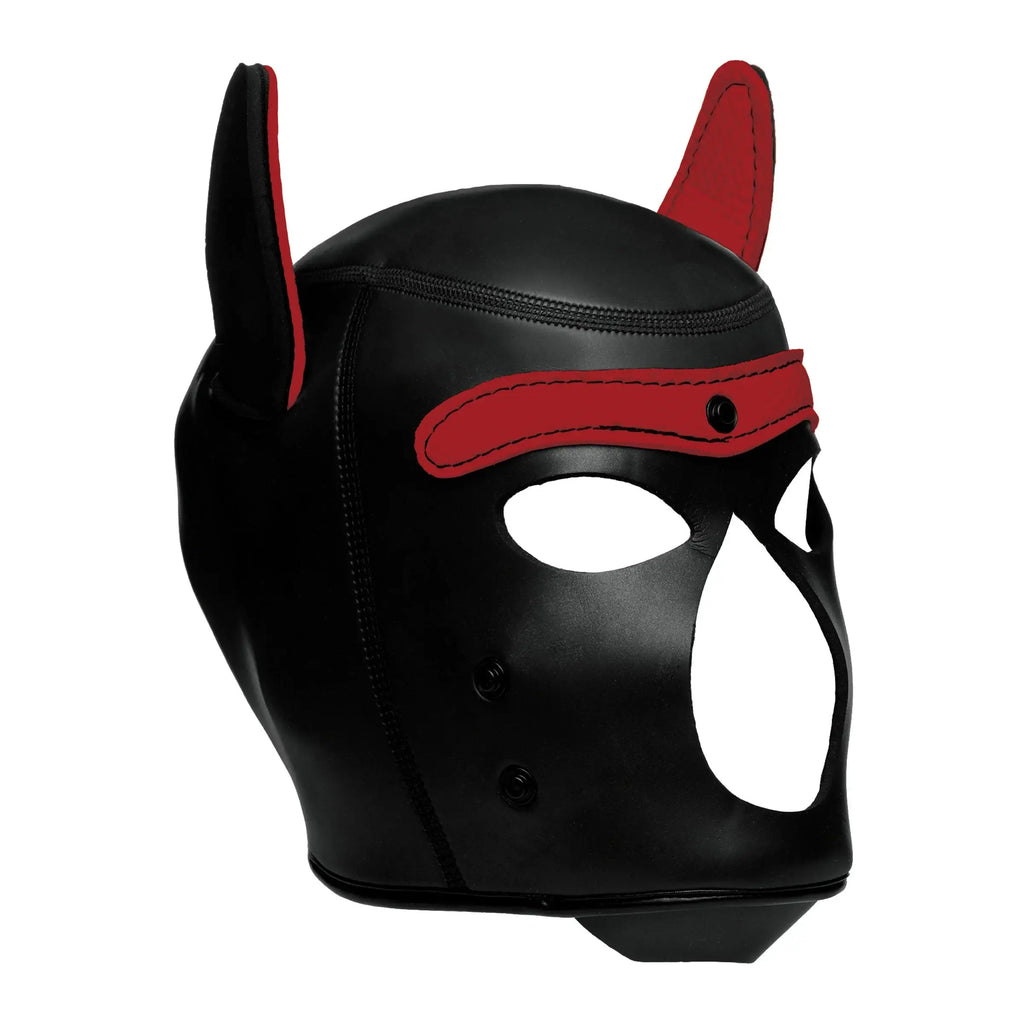 XR Brands® Brands Master Series Spike Neoprene Puppy Hood | Snap-On Muzzle Adjustable Ears Petplay