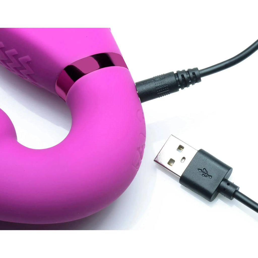 XR Brands® Brands Strap U Inflatable Ergo-Fit Strapless Strap-On | Remote Control Dual Motors G-Spot Shaft Hot Pink