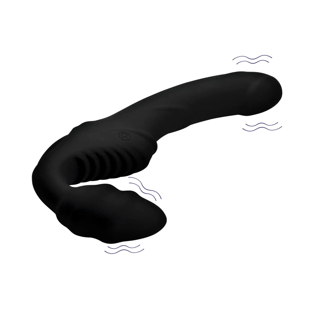 XR Brands® Brands Strap U Pro Rider Strapless Strap-On | Dual Motors 9 Modes Wireless Remote Black