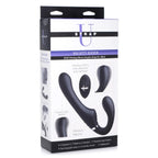 XR Brands® Brands Strap U Strapless Strap-On Vibrator | 10 Modes Wireless Remote G-Spot & Clit Stimulation