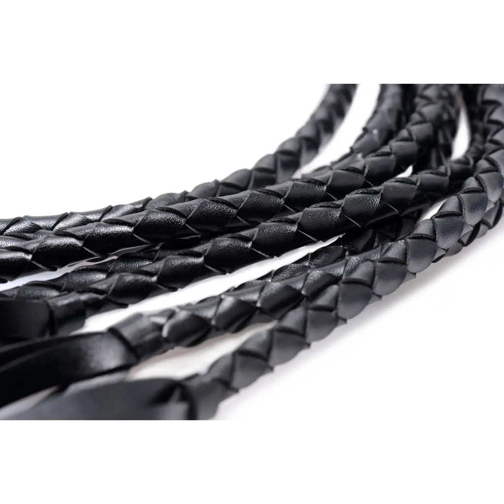 XR Brands® Brands Strict 8-Tail Braided Flogger Black