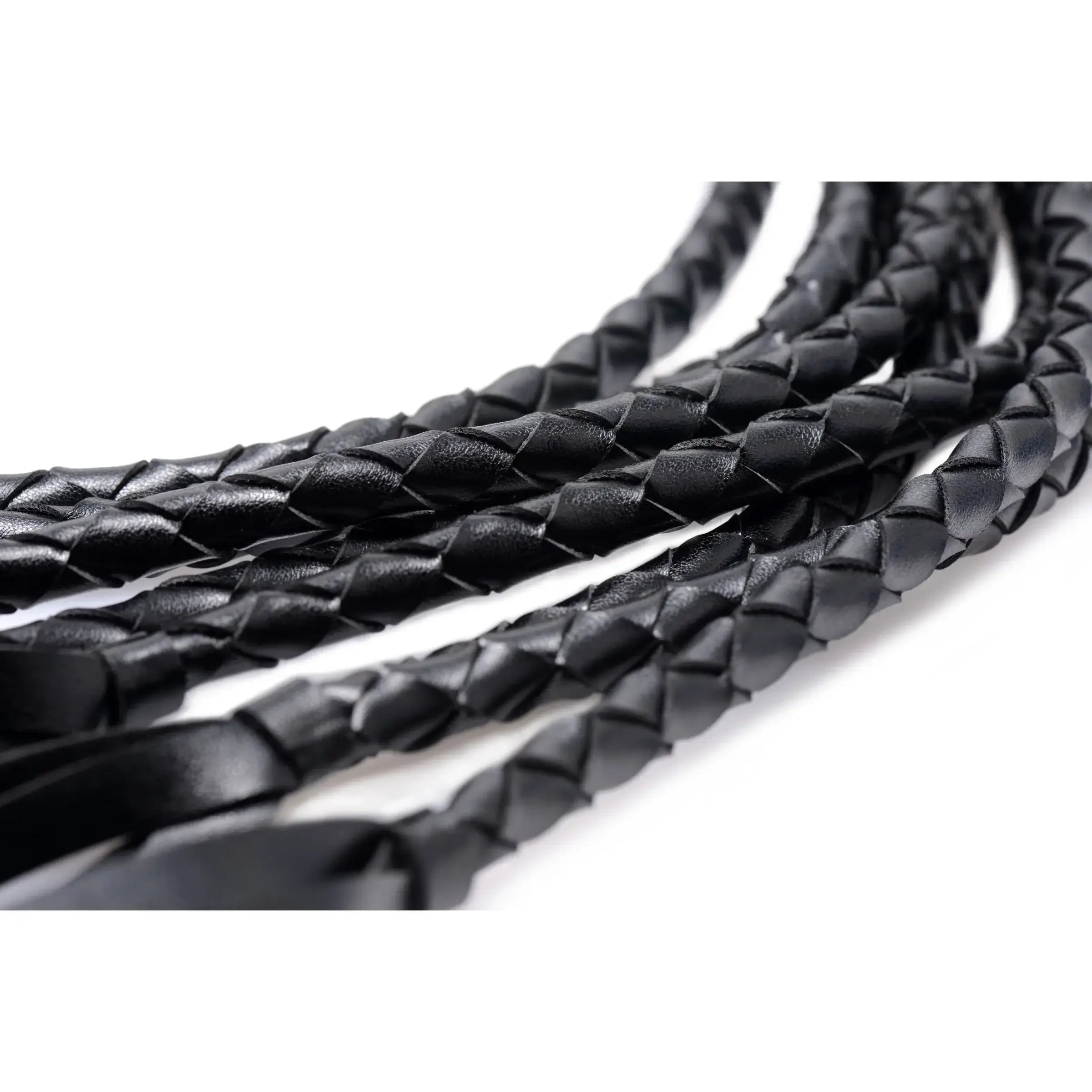 XR Brands® Brands Strict 8-Tail Braided Flogger Black