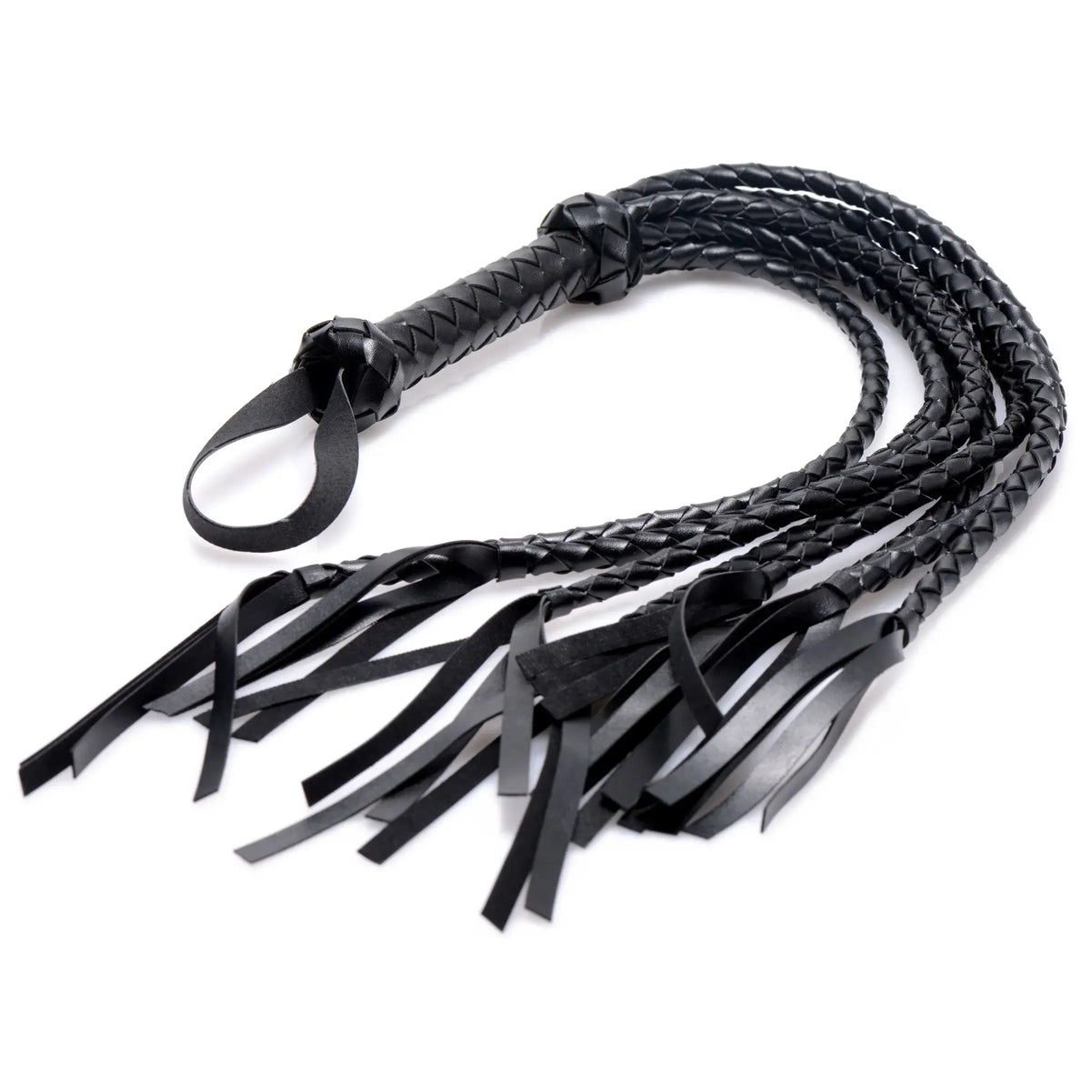 XR Brands® Brands Strict 8-Tail Braided Flogger Black