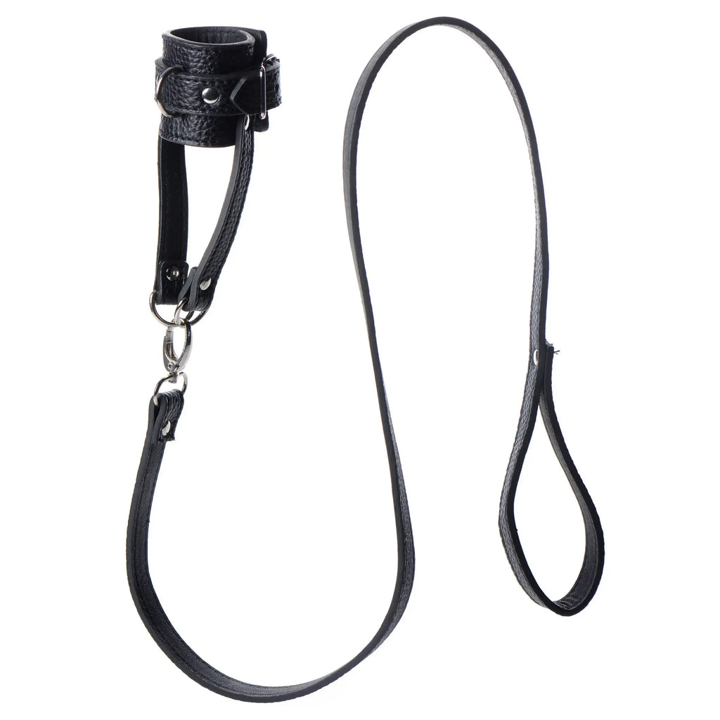 XR Brands® Brands Strict Ball Stretcher With Leash Black