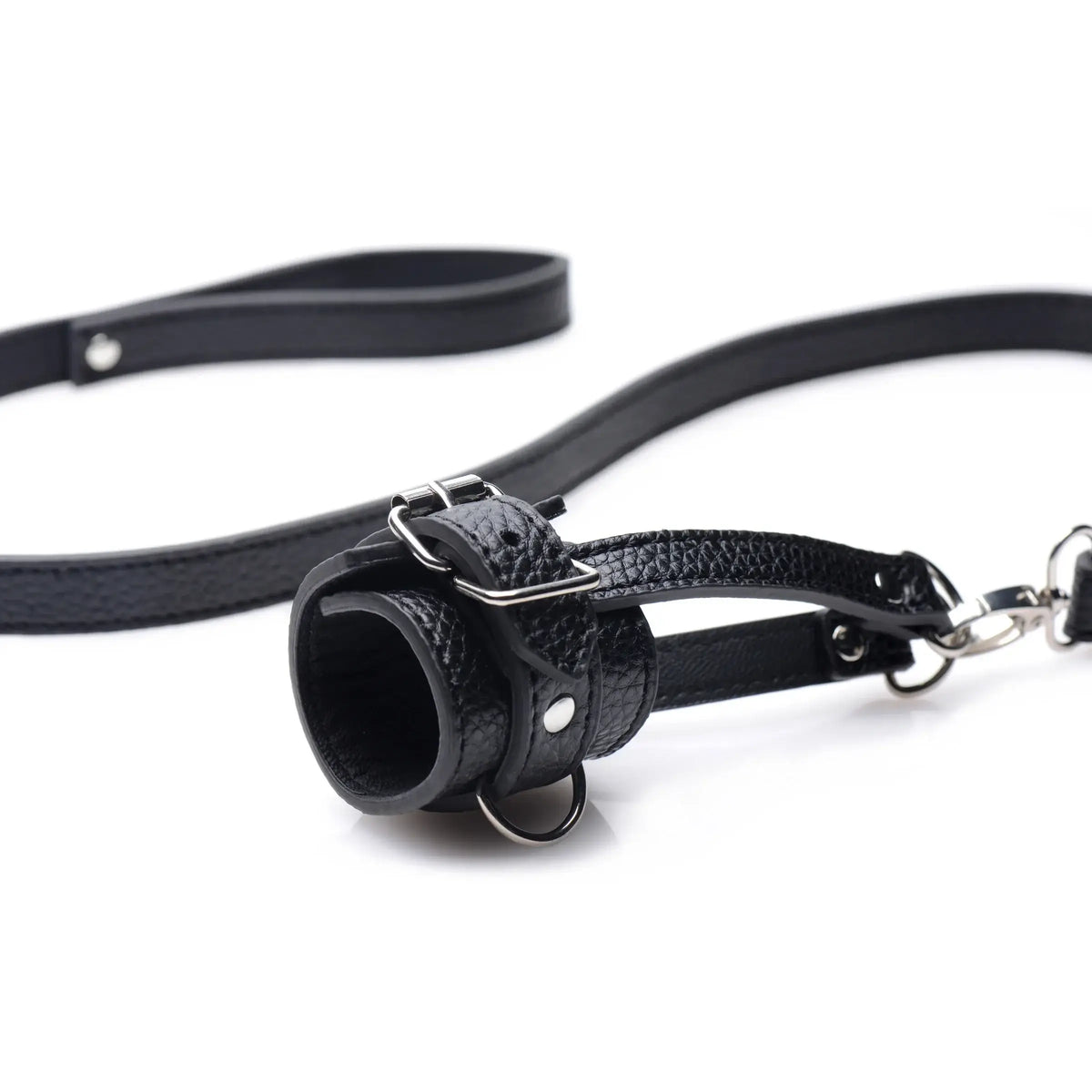 XR Brands® Brands Strict Ball Stretcher With Leash Black