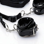 XR Brands® Brands Strict Deluxe Bed Restraint Kit – Padded Cuffs & Adjustable Straps Black