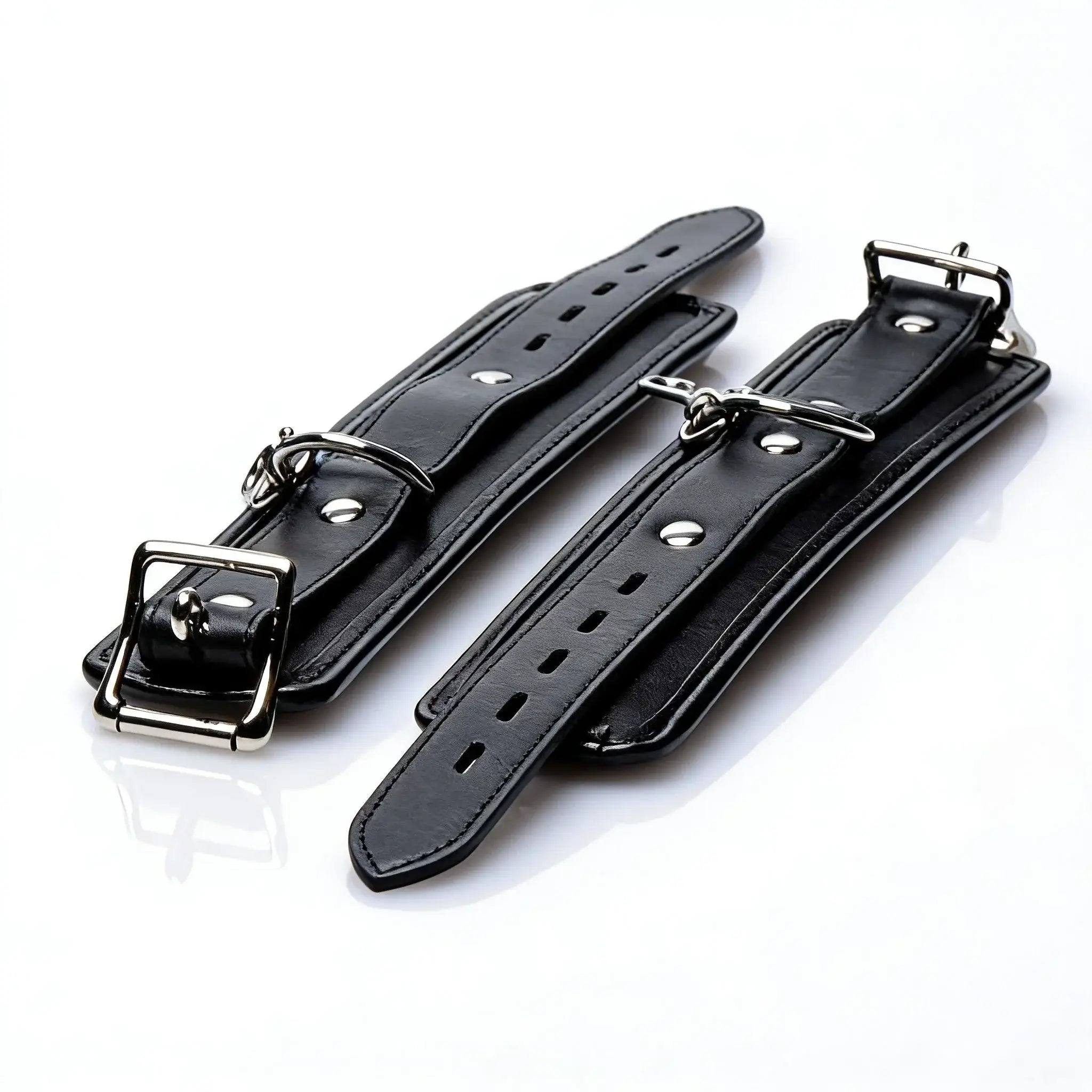 XR Brands® Brands Strict Deluxe Bed Restraint Kit – Padded Cuffs & Adjustable Straps Black