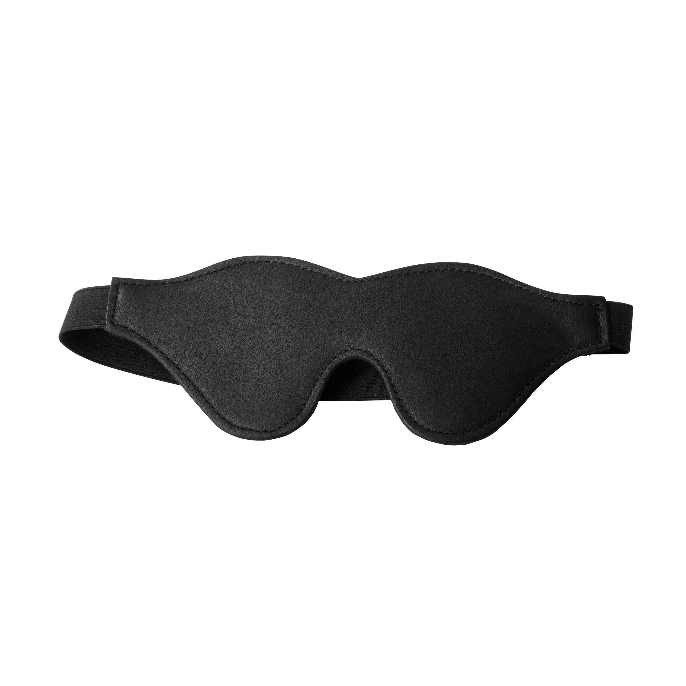 XR Brands® Brands Strict Fleece Lined Blindfold – Soft Sensory Deprivation Eye Mask Black