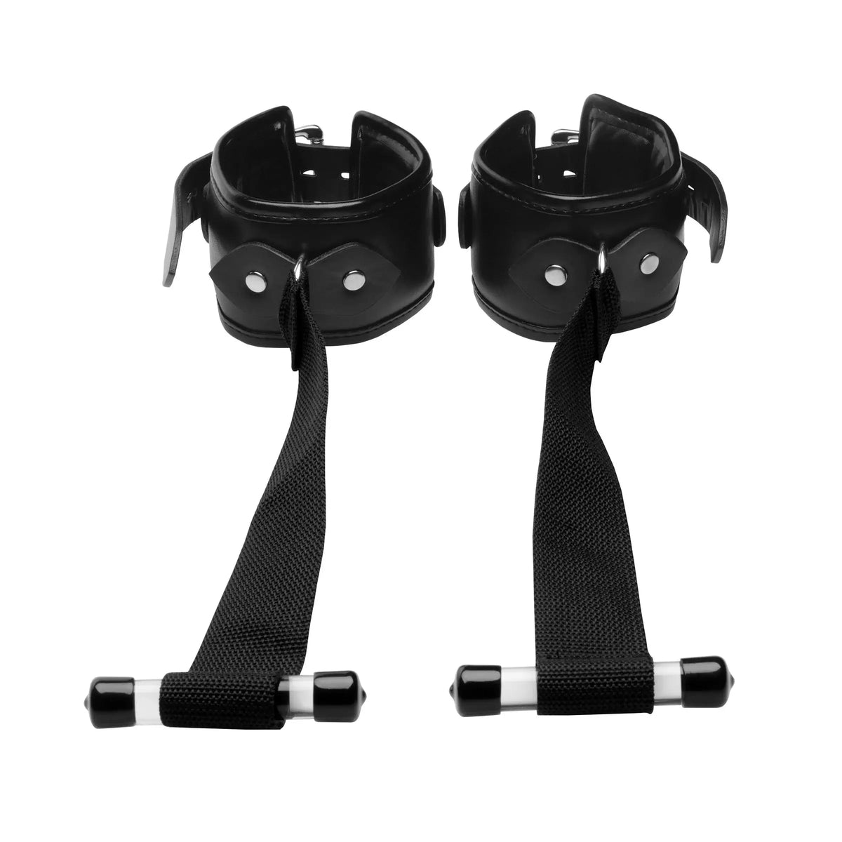 XR Brands® Brands Strict Over the Door Restraints – Padded Cuffs Lockable No Assembly Black