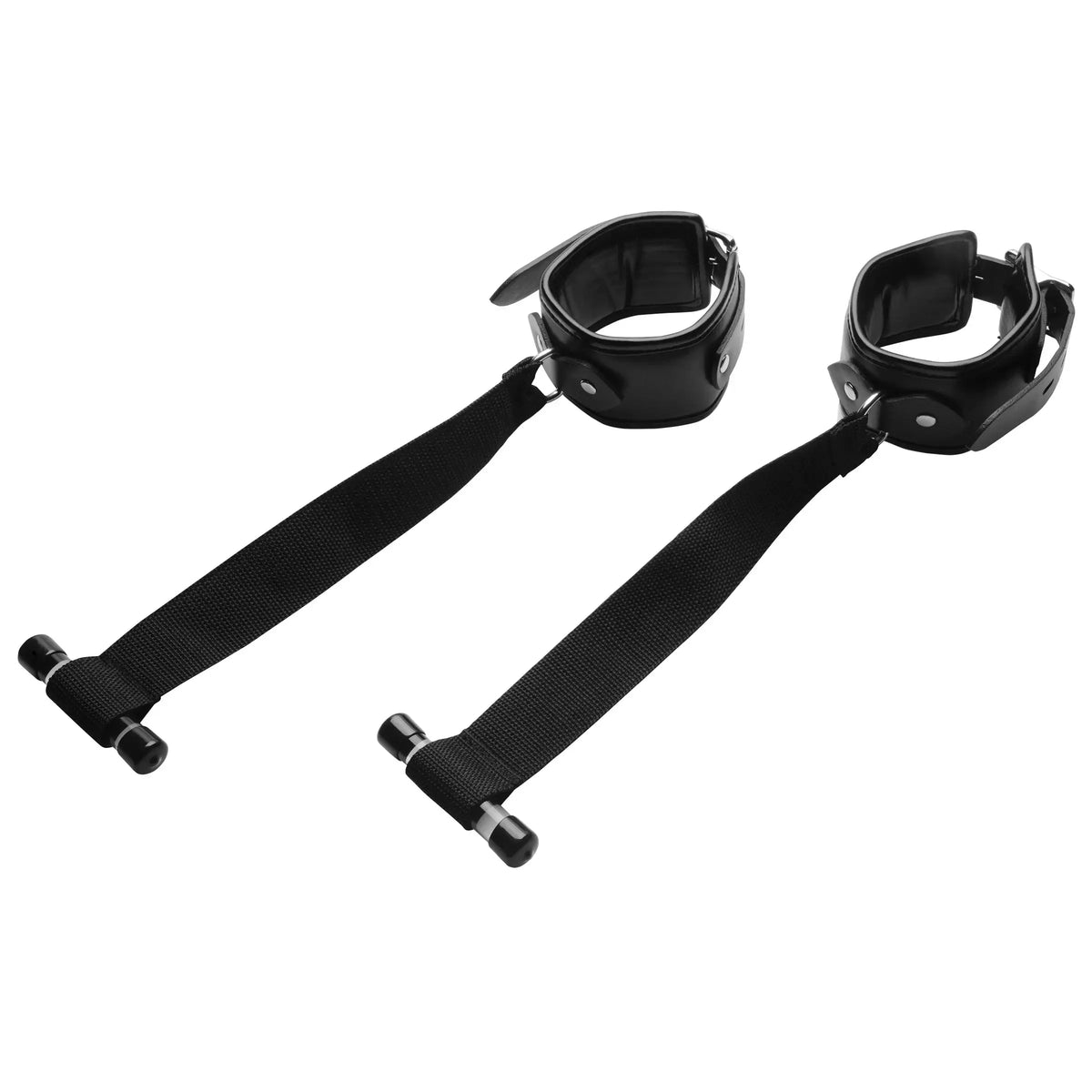 XR Brands® Brands Strict Over the Door Restraints – Padded Cuffs Lockable No Assembly Black