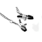 XR Brands® Brands Strict Silicone Ball Gag with Nipple Clamps – 2-in-1 Locking Lock & Keys Included Black