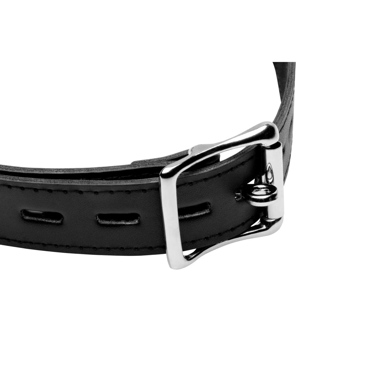 XR Brands® Brands Strict XL 2’’ Silicone Ball Gag – Locking Buckle Adjustable Phthalate-Free Black
