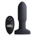 XR Brands® Brands Swell Inflatable Vibrating Anal Plug | Remote Controlled 7 Modes Adjustable Inflation Black