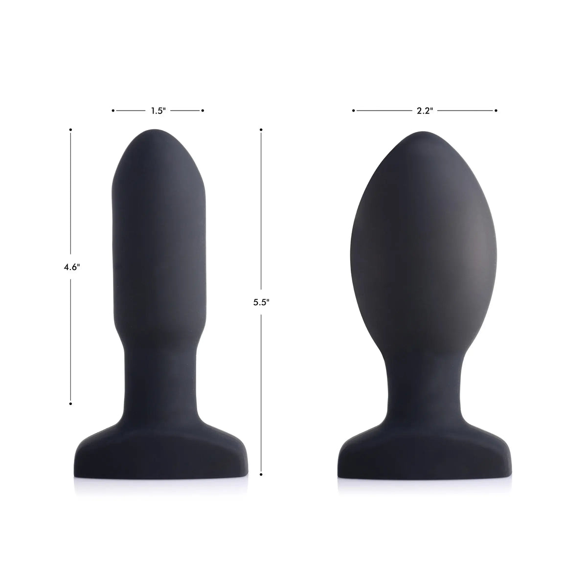 XR Brands® Brands Swell Inflatable Vibrating Anal Plug | Remote Controlled 7 Modes Adjustable Inflation Black