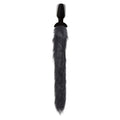 XR Brands® Brands Tailz Grey Fox Tail Vibrating Butt Plug – Remote Control & 10 Modes Gray