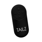 XR Brands® Brands Tailz Waggerz Fox Tail Butt Plug | Motorized Wagging 10 Vibration Modes Wireless Remote Black