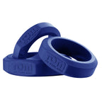 XR Brands® Brands Tom of Finland 3-Piece Silicone C-Ring Set – 3 Graduated Sizes 2 Colors Blue