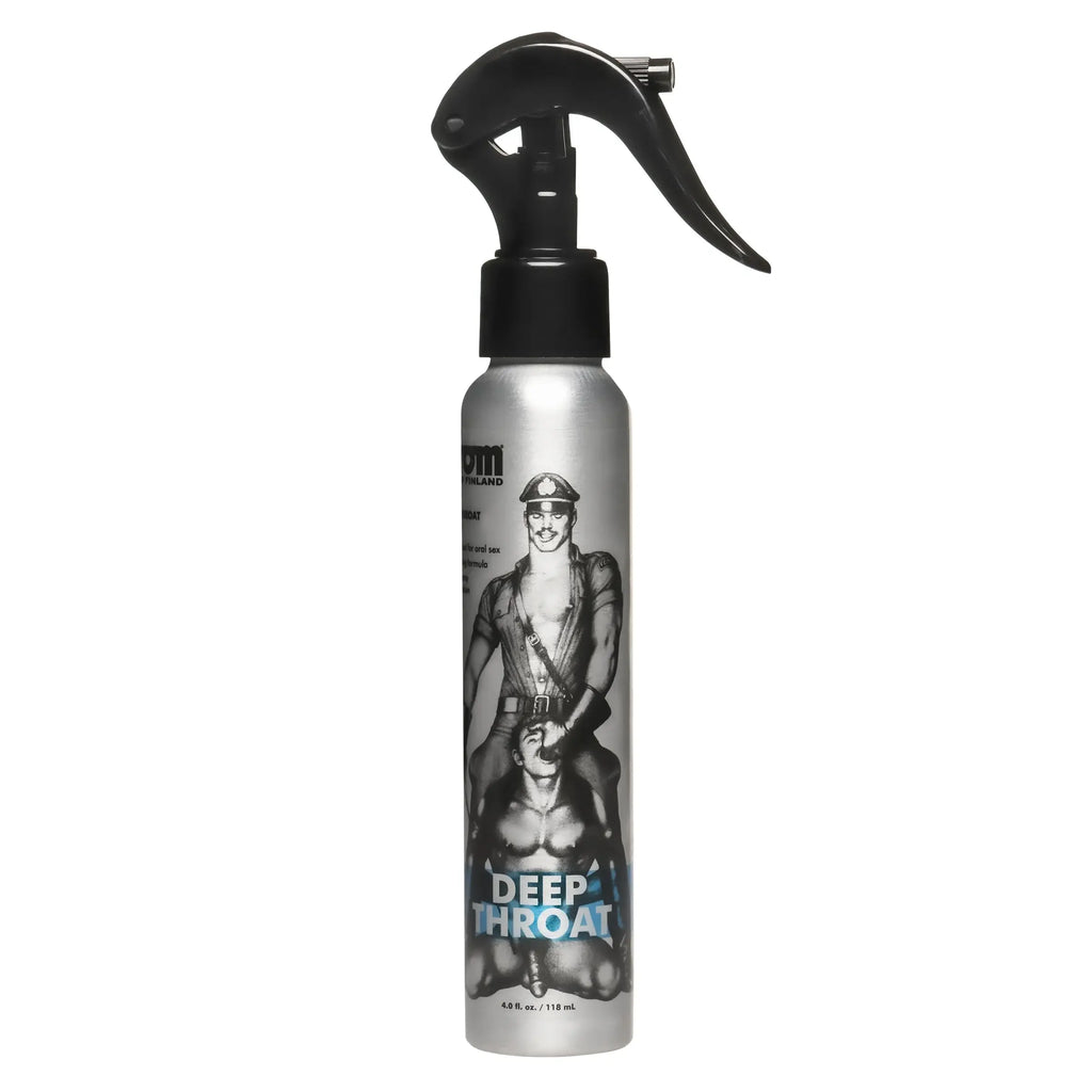 XR Brands® Brands Tom of Finland Deep Throat Spray – 5% Benzocaine Mint Flavor 4 fl. oz.