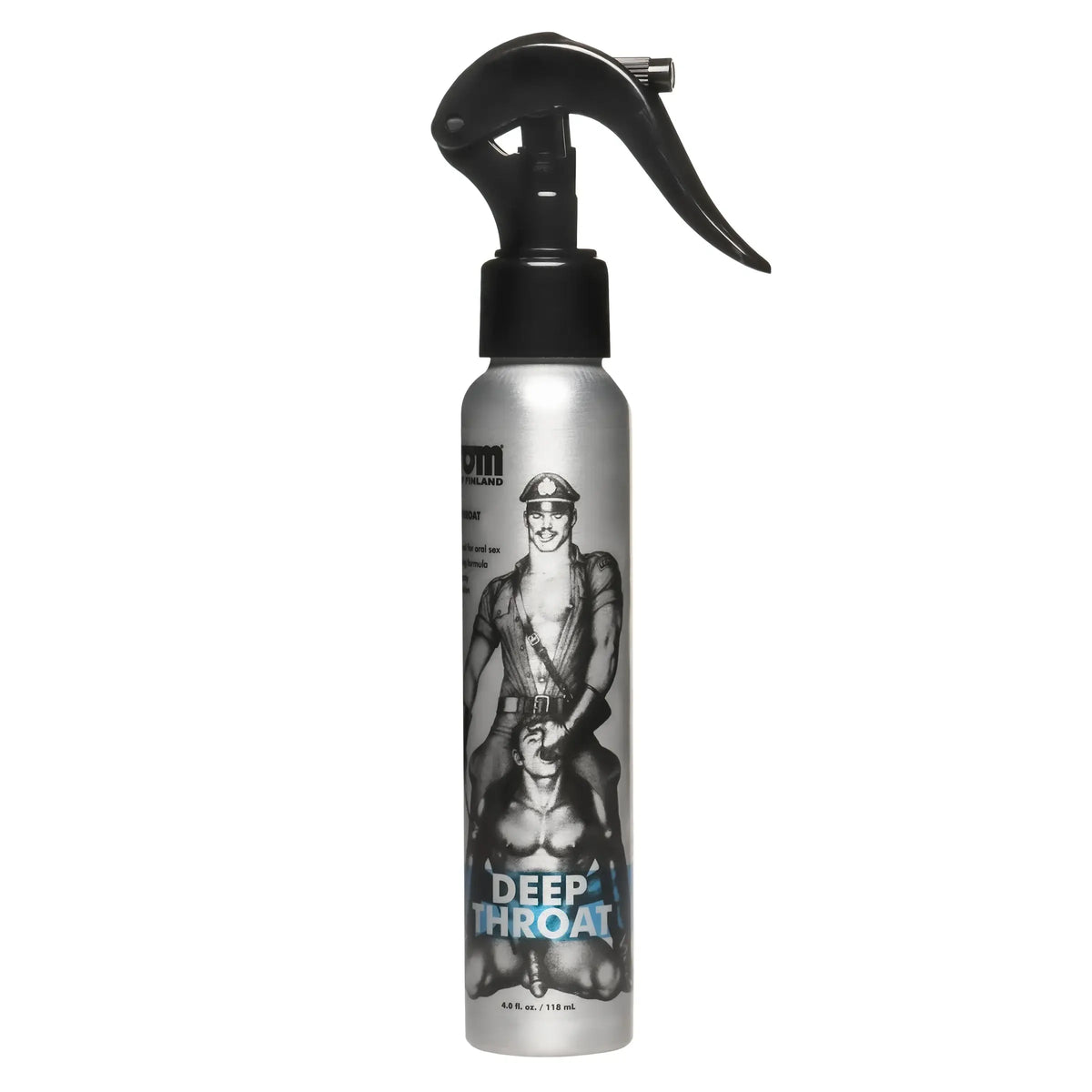 XR Brands® Brands Tom of Finland Deep Throat Spray – 5% Benzocaine Mint Flavor 4 fl. oz.