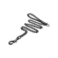 XR Brands® Brands Tom of Finland Leash – 30’’ Chain Swivel Snap Hook Metal Logo Handle Black