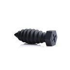 XR Brands® Brands Tom of Finland Screw You Anal Plug – Unique Design Premium Silicone Black