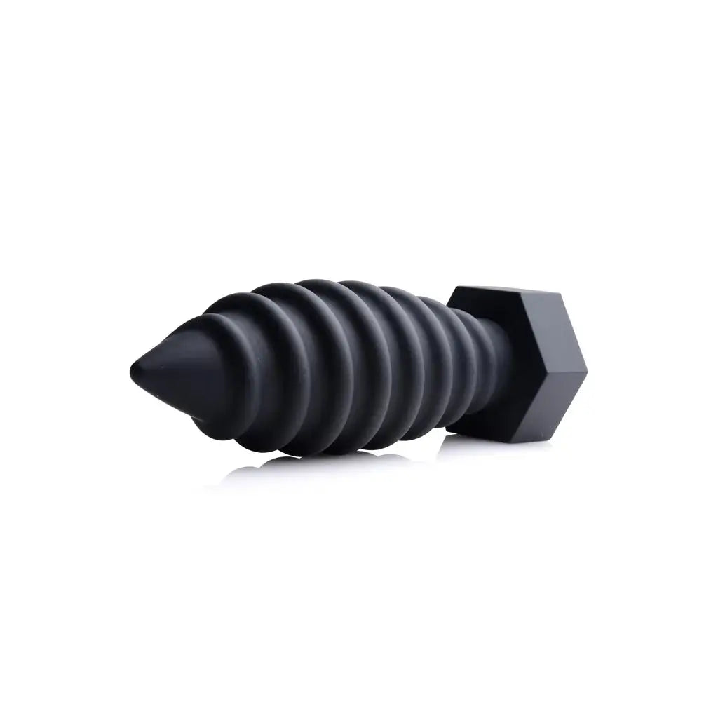 XR Brands® Brands Tom of Finland Screw You Anal Plug – Unique Design Premium Silicone Black