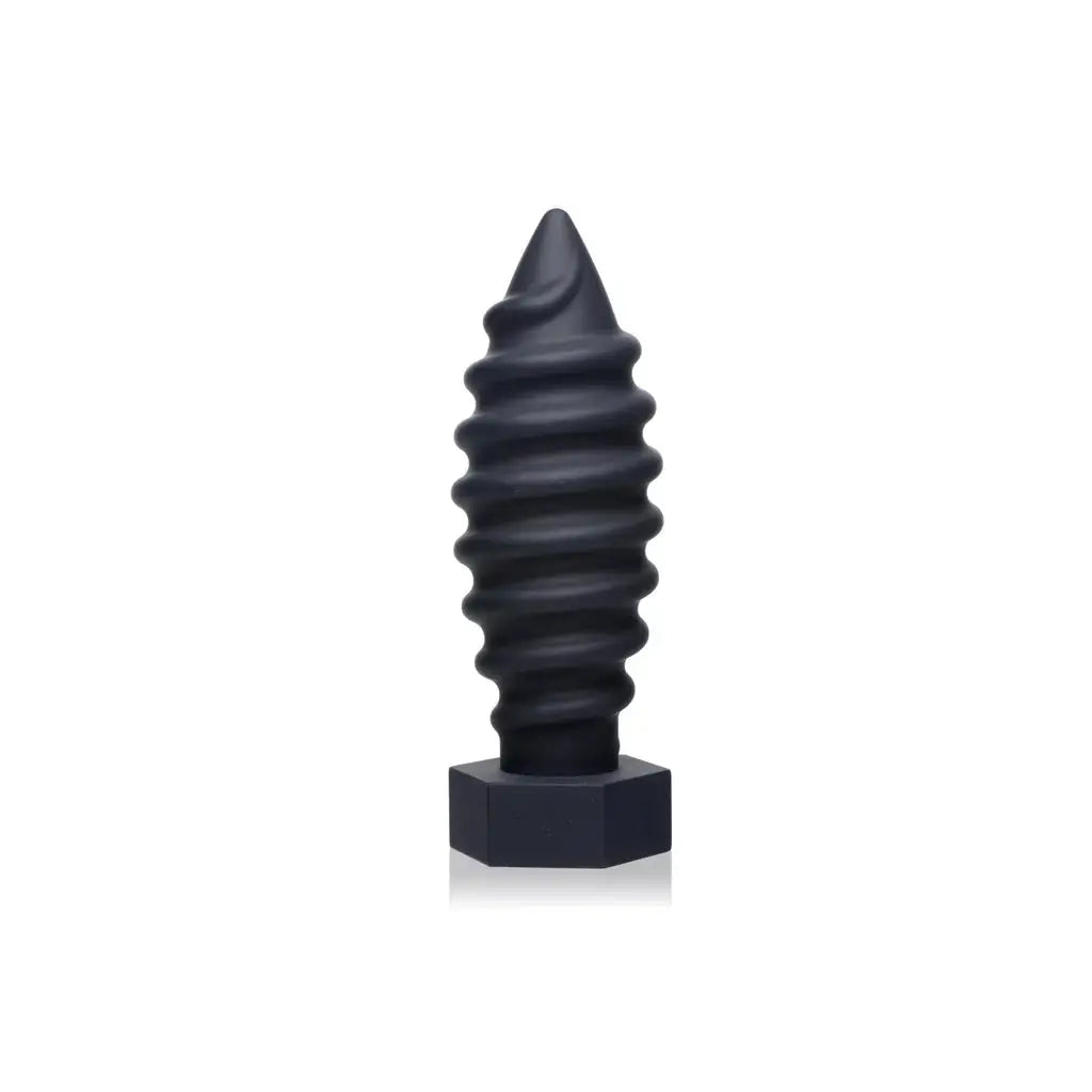 XR Brands® Brands Tom of Finland Screw You Anal Plug – Unique Design Premium Silicone Black