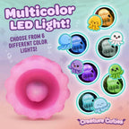 XR Brands® Creature Cuties Glow Jelly Licking & Vibrating Clitoral Stimulator Hot Pink