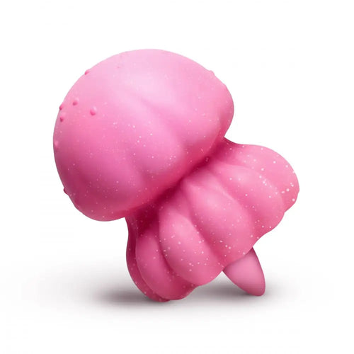 XR Brands® Creature Cuties Glow Jelly Licking & Vibrating Clitoral Stimulator Hot Pink