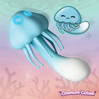 XR Brands® Creature Cuties Jellyvibe Double-Ended Vibrator – Dual Motors IPX7 Body-Safe Silicone Sky Blue