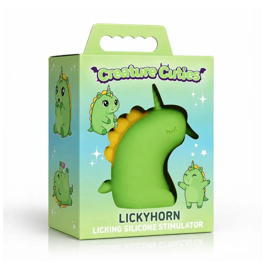 XR Brands® Creature Cuties Lickyhorn Clitoral Licking Stimulator Green