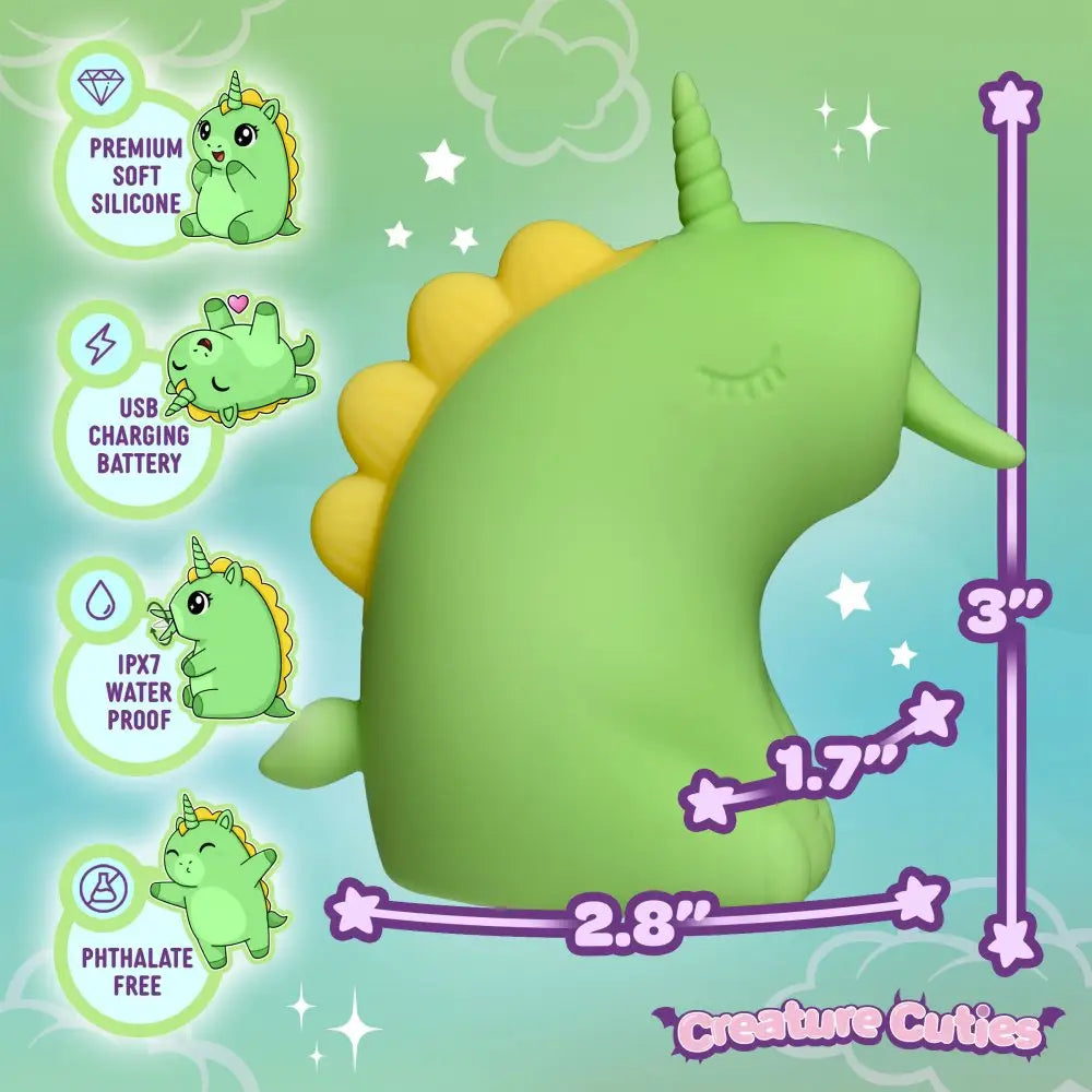 XR Brands® Creature Cuties Lickyhorn Clitoral Licking Stimulator Green