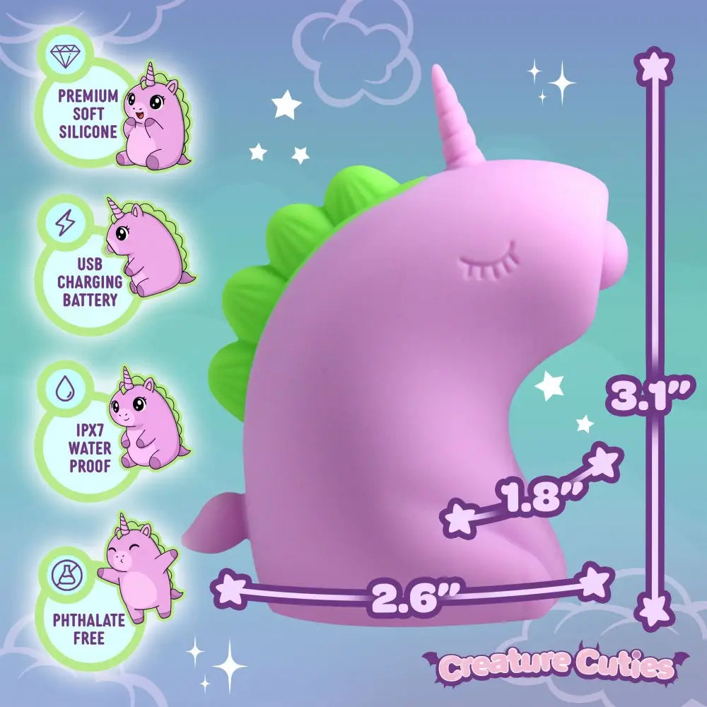 XR Brands® Creature Cuties Tappyhorn Clitoral Tapping Stimulator Lilac