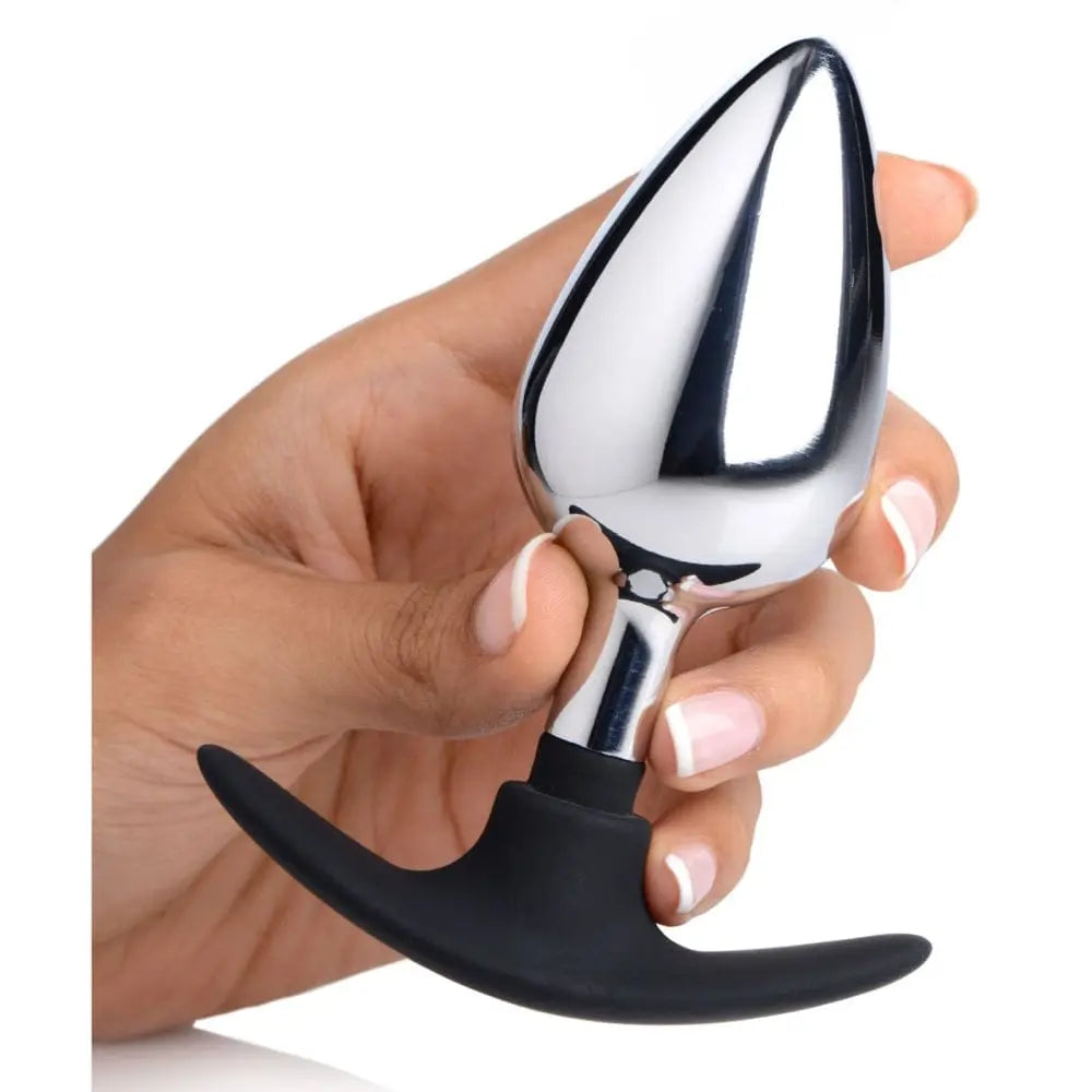 Master Series® Dark Invader Metal and Silicone Anal Plug - Rolik®