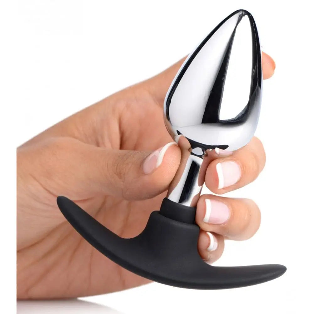 Master Series® Dark Invader Metal and Silicone Anal Plug - Rolik®