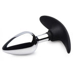 Master Series® Dark Invader Metal and Silicone Anal Plug - Butt