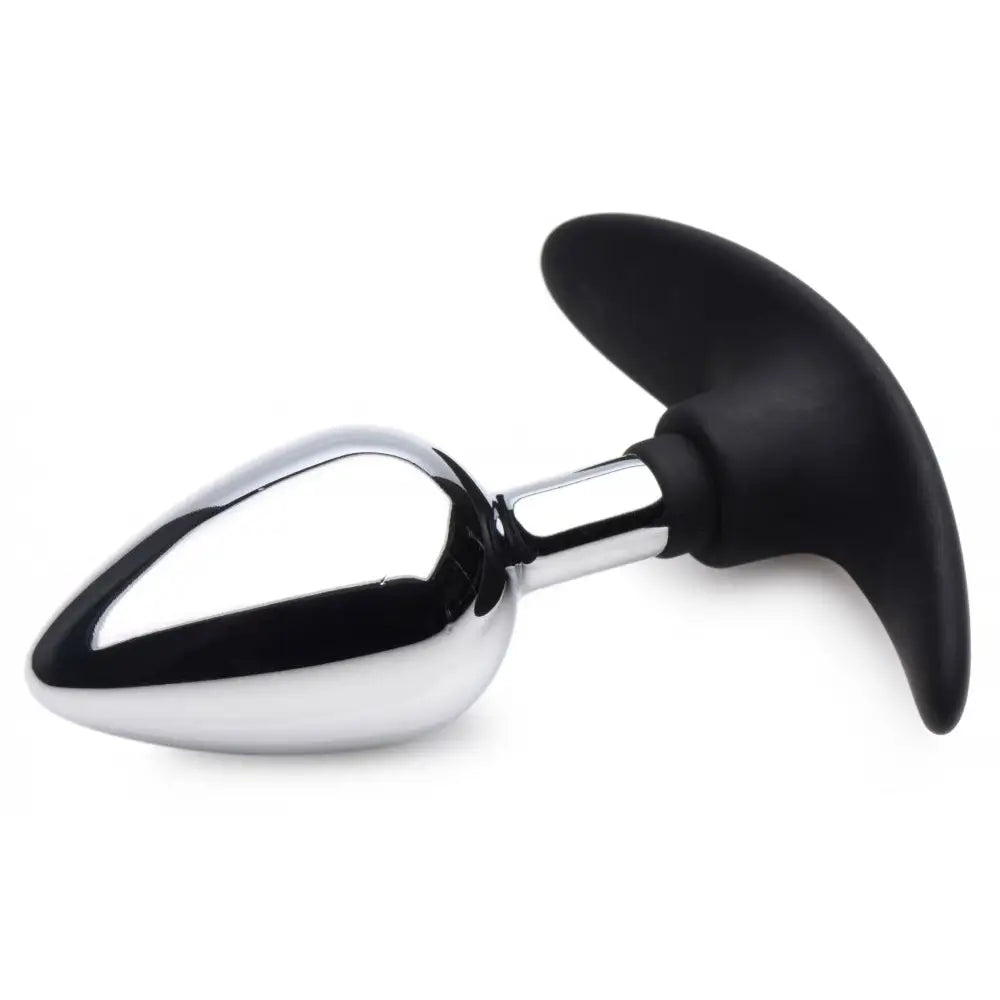 Master Series® Dark Invader Metal and Silicone Anal Plug - Butt