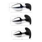 Master Series® Dark Invader Metal and Silicone Anal Plug - Rolik®