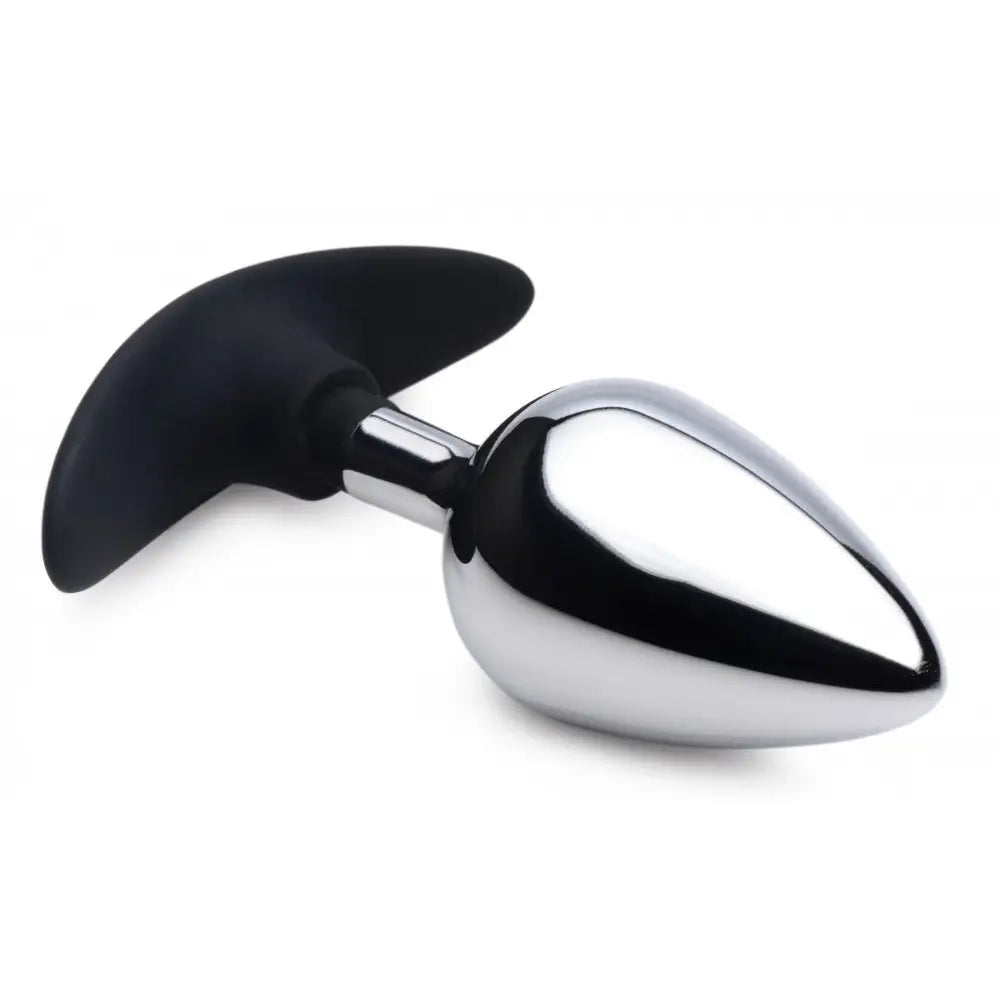 Master Series® Dark Invader Metal and Silicone Anal Plug - Butt