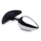 Master Series® Dark Invader Metal and Silicone Anal Plug - Butt