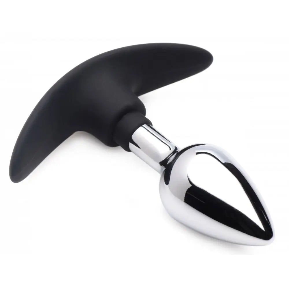 Master Series® Dark Invader Metal and Silicone Anal Plug - Butt