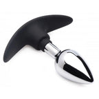 Master Series® Dark Invader Metal and Silicone Anal Plug - Butt
