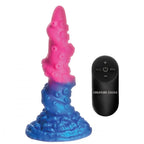 XR Brands® Deluxe Lord Kraken Vibrating Glow-in-the-Dark Silicone Dildo - Rolik®