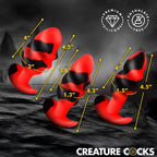 XR Brands® Dragon Trainer Silicone Butt Plug Training Set | 3 Progressive Sizes | Fantasy Multicolor