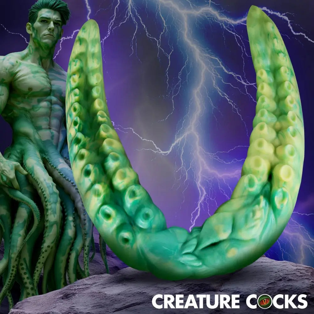 XR Brands® Dual Kraken Silicone Double Dildo – Double-Ended Fantasy Toy Green