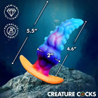 XR Brands® Glowtopus Glow-in-the-Dark Tentacle Anal Plug | Body-Safe Silicone Multicolor