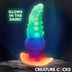 XR Brands® Glowtopus Glow-in-the-Dark Tentacle Anal Plug | Body-Safe Silicone Multicolor